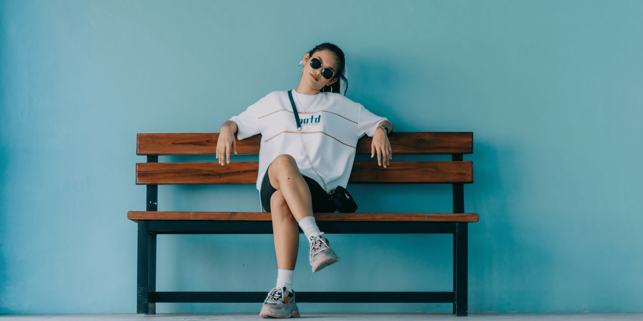 woman on a bench