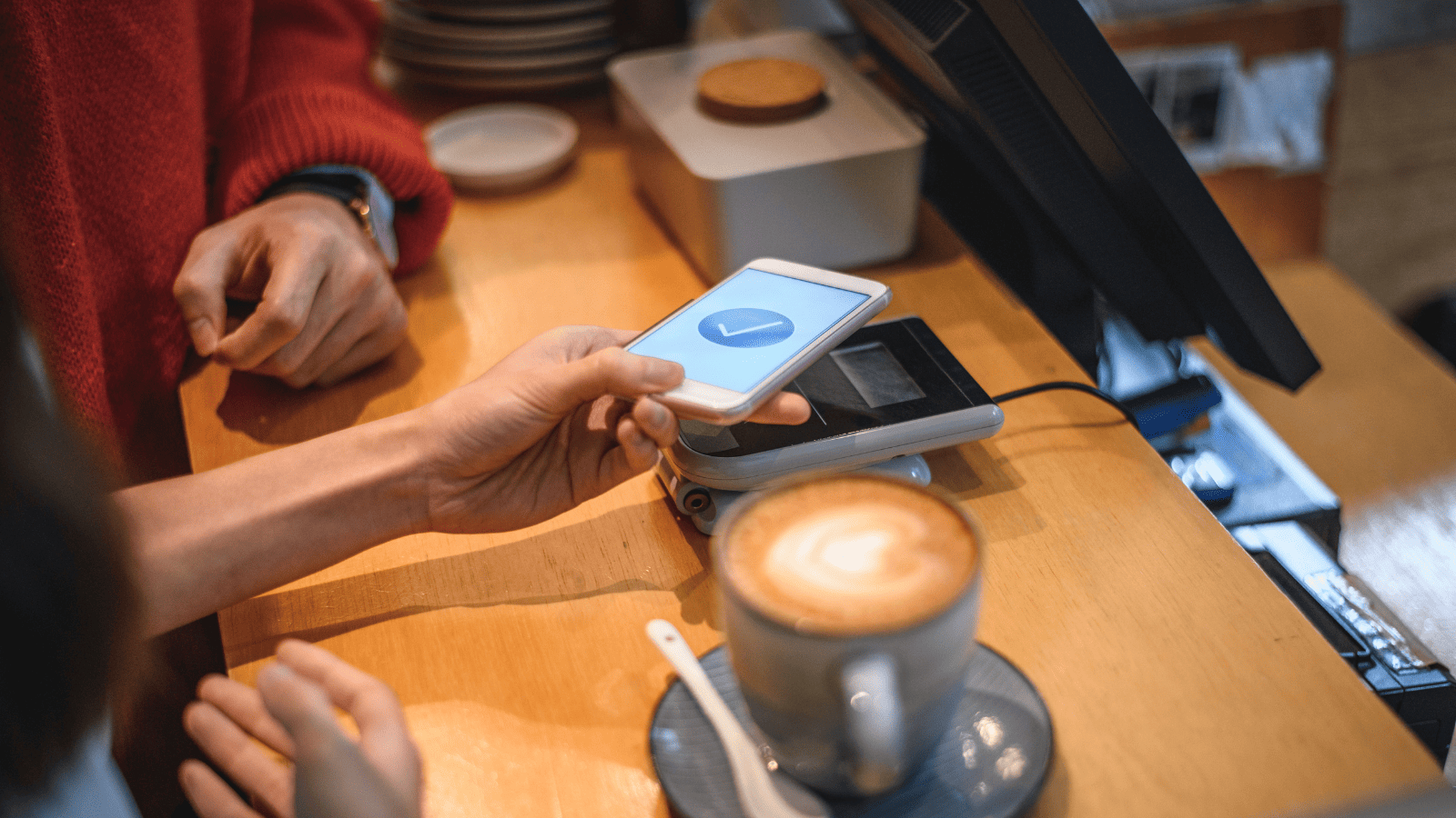 paying for coffee