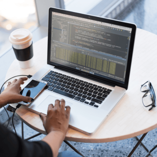 person coding