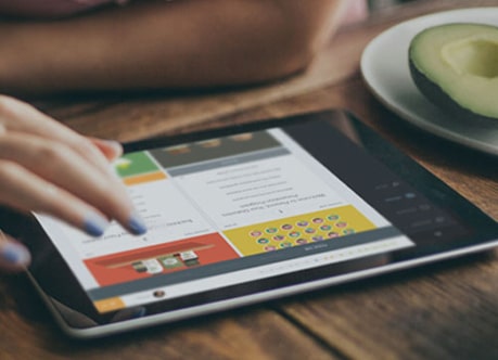 ipad on desk